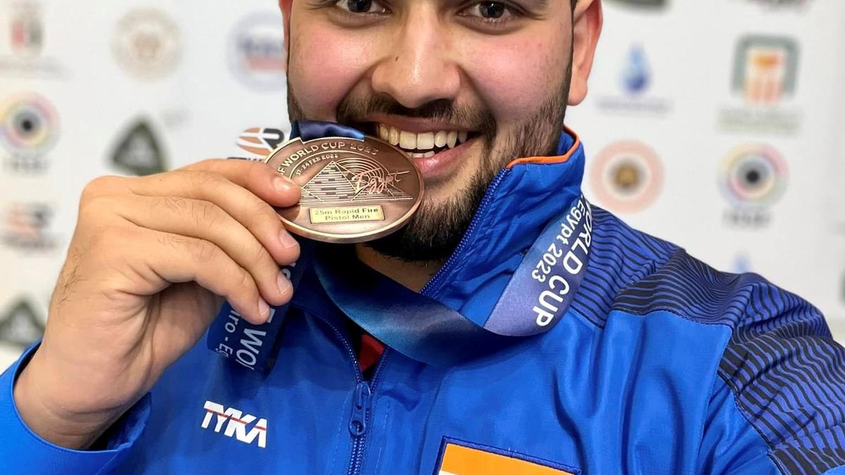 Anish Bhanwala Wins Bronze In World Cup Finals - The Hindu